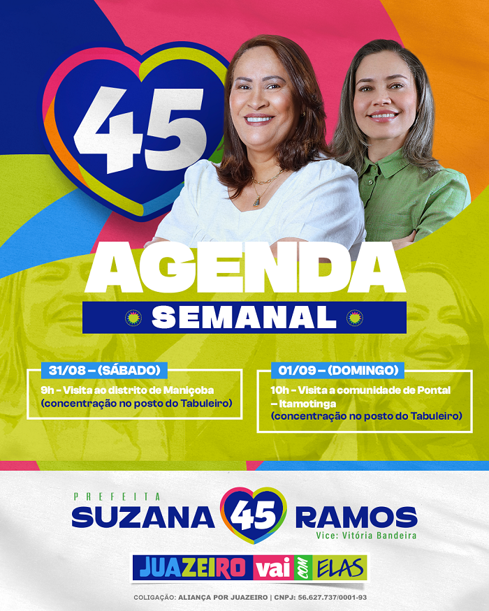 Agenda do 45: Suzana Ramos e Vitória Bandeira realizam visita a zona rural do município neste final de semana, informa assessoria